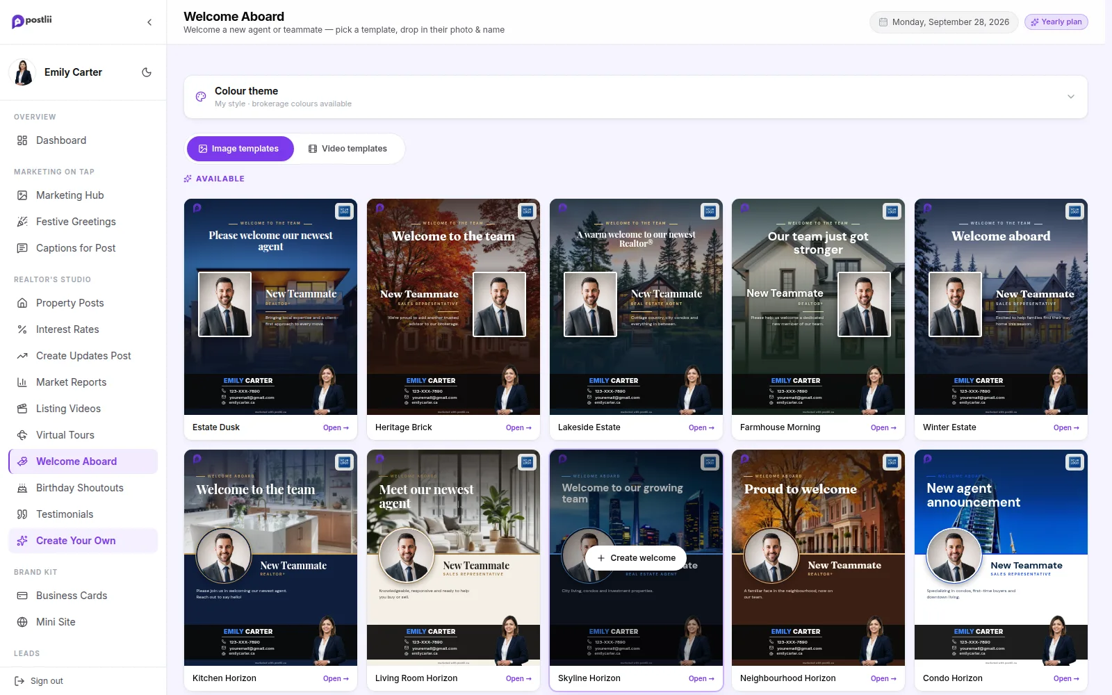 Welcome Aboard Post Maker in the postlii app